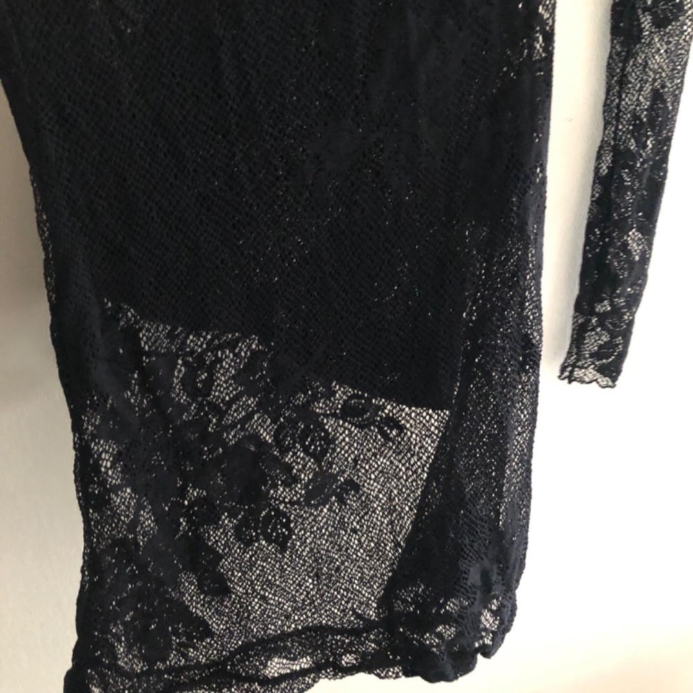 NWOT Sheer Maxi Lace Black Dress/Lingerie , No Size - Picture 4 of 14